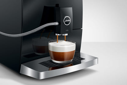 Jura C9 making a cappuccino
