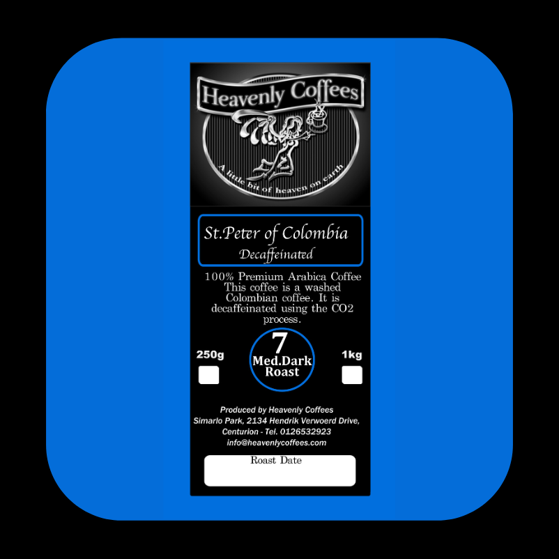 St.Peter of Colombia Decaffeinated - Heavenly Coffees