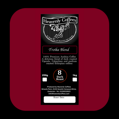 Troika Blend Dark Roast Coffee - Heavenly Coffees