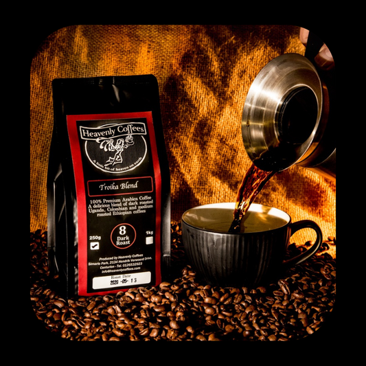 Troika Blend Dark Roast Coffee - Heavenly Coffees